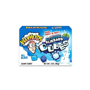 Warheads  Blizzard Blue Raspberry Cubes 85GR