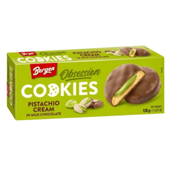 Bergen Obsession Pistachio Cream Milk Chocolate Cookies 128 gr