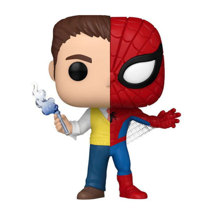 Funko Pop! Marvel Split-Peter Parker/Spider-Man# 1432 Bobble-Head Vinyl Figure