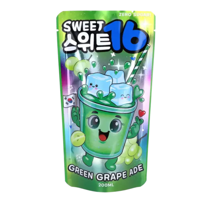 Sweet16 Green Grape Zero Sugar 200 ml