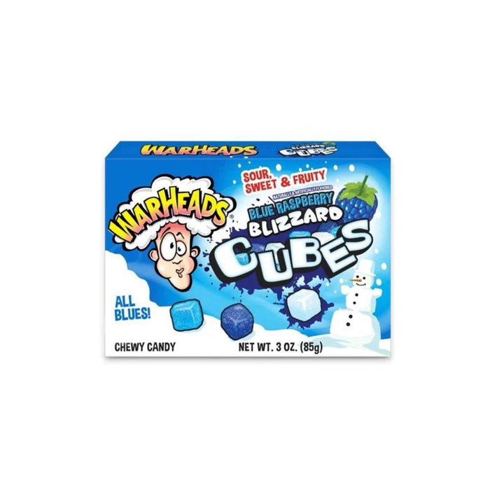 Warheads  Blizzard Blue Raspberry Cubes 85GR